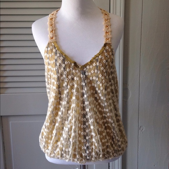 Free People Tops - Free People racer back sequined tank SMALL